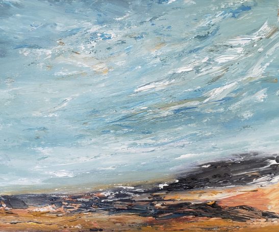 Autumn skies. coastal art, landscapes, abstract art